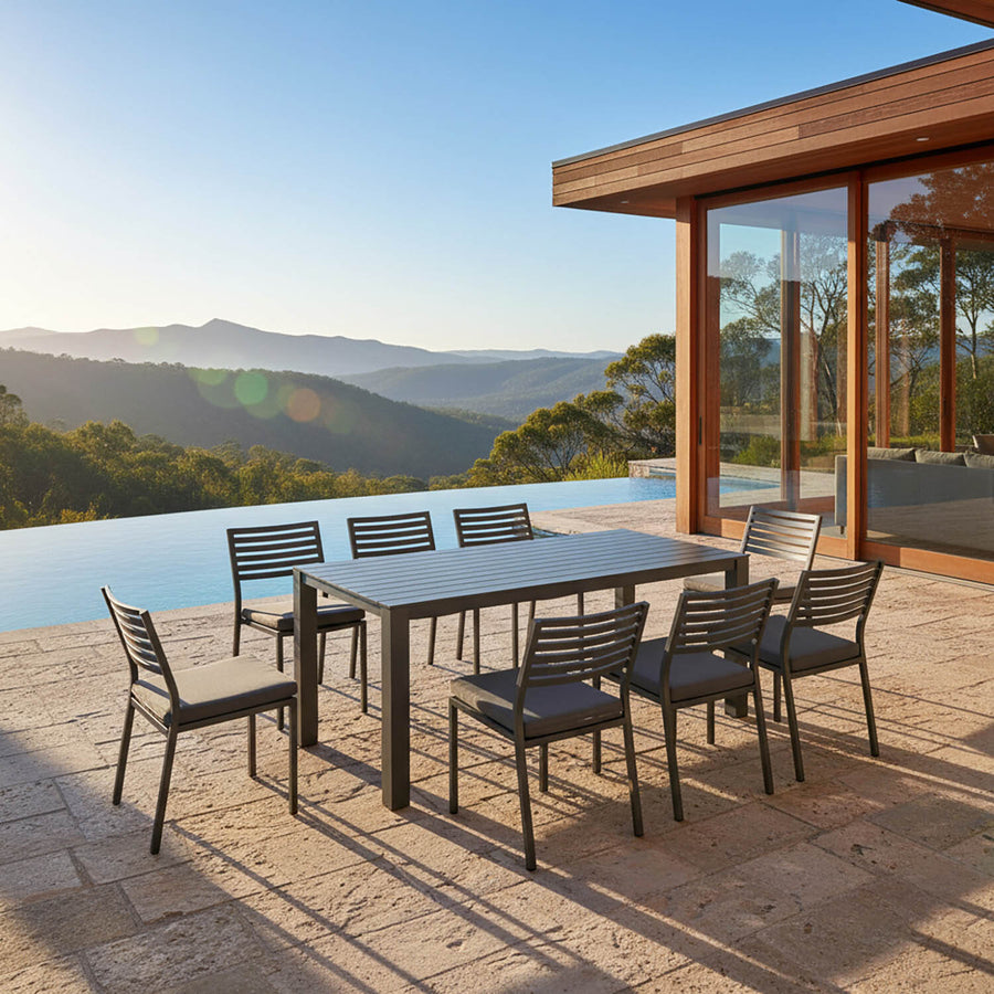 Vernon 220 cm Table Coda Chair Outdoor Dining Setting