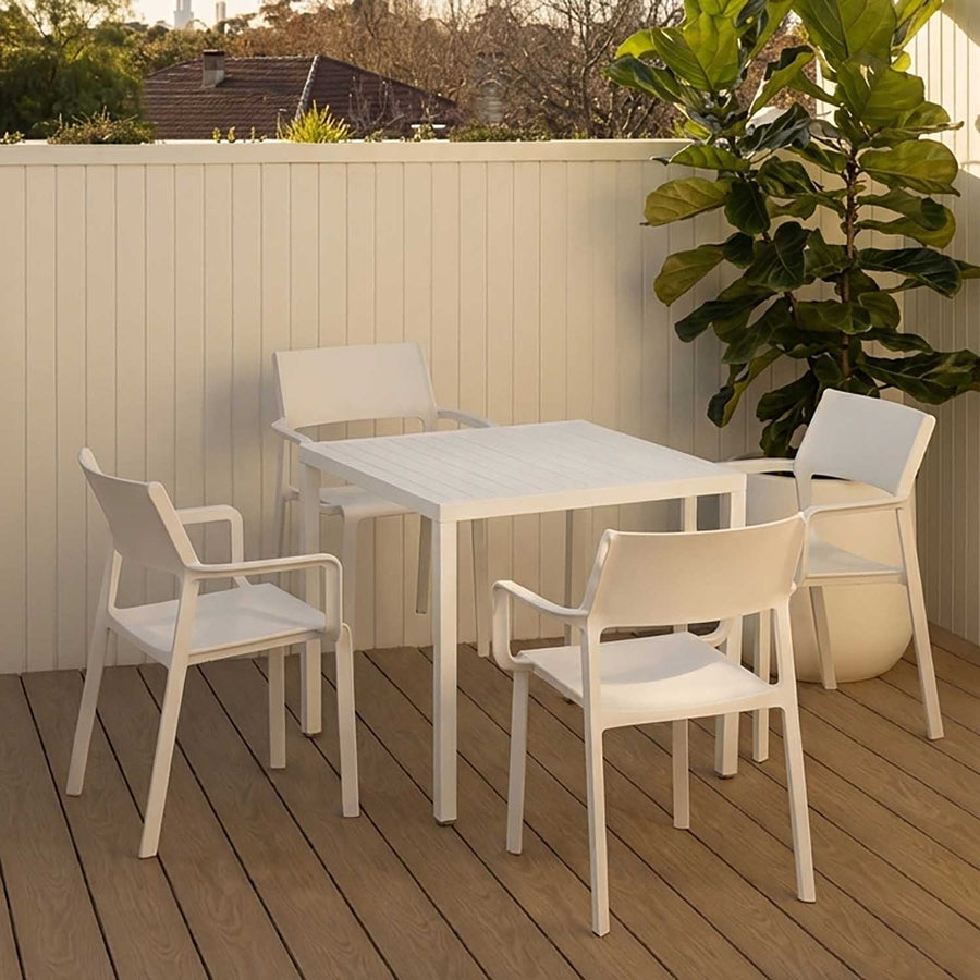 Nardi Cube 80 cm Table Trill Armchair Outdoor Dining Setting