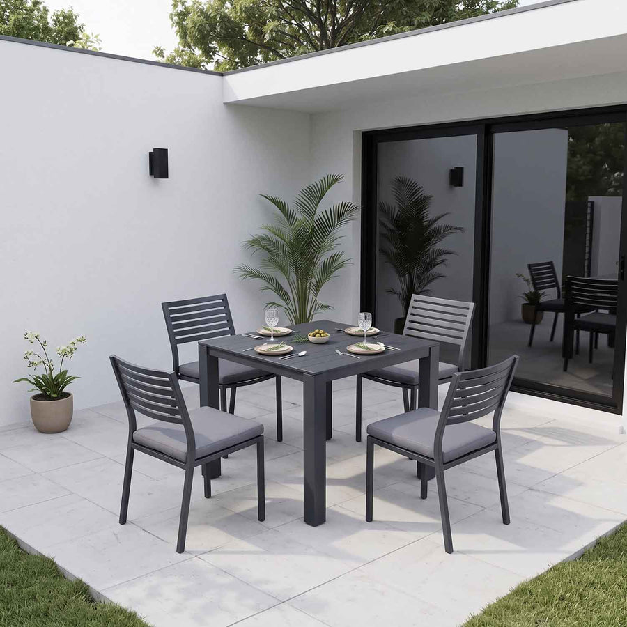 Vernon 90 cm Table Coda Chair Outdoor Dining Setting