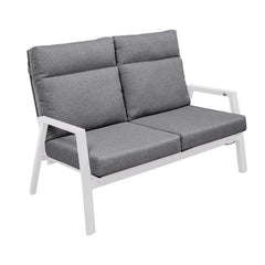 Hamilton Outdoor Furniture, Aluminium Outdoor Lounge Sofa with Reclining Feature and UV-Resistant Fabric