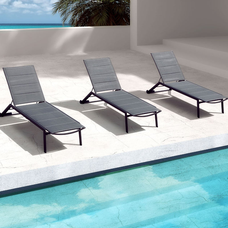 3 sleek black aluminium &
