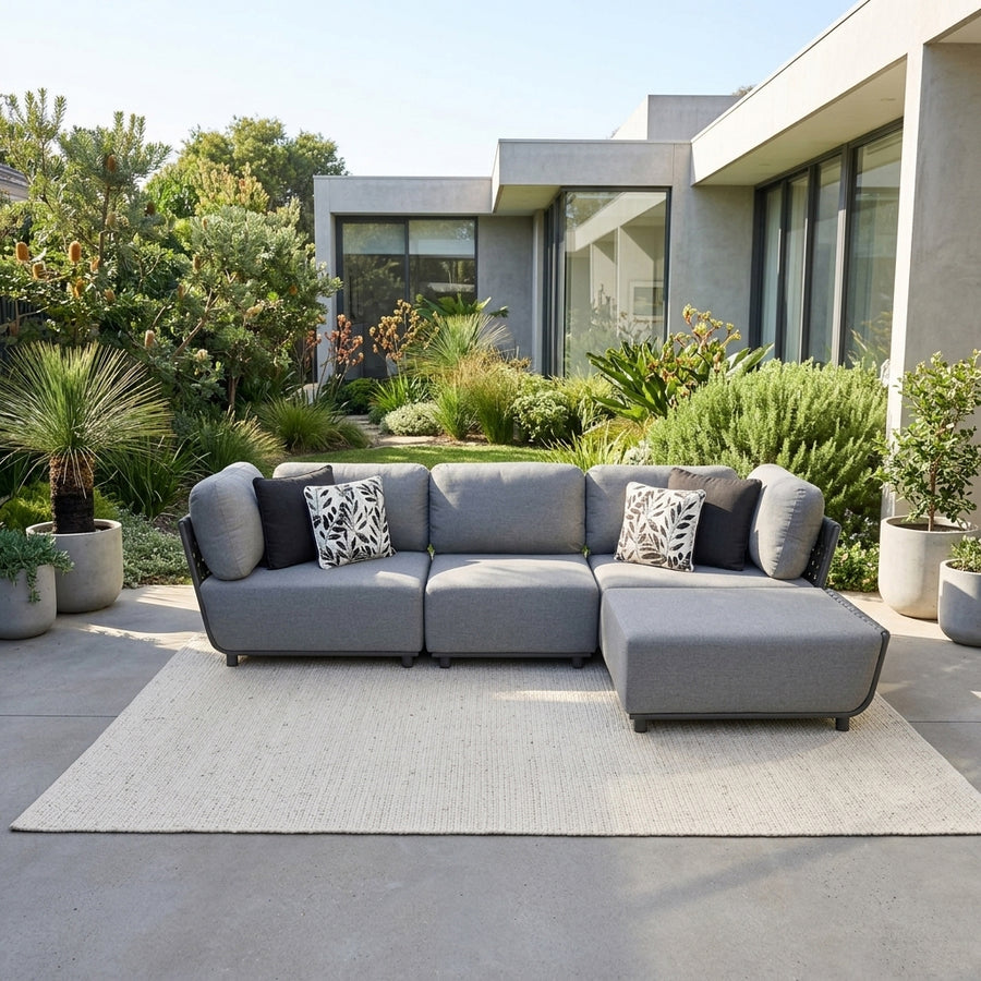 Lawson 4 Seater Outdoor Rope Modular Lounge