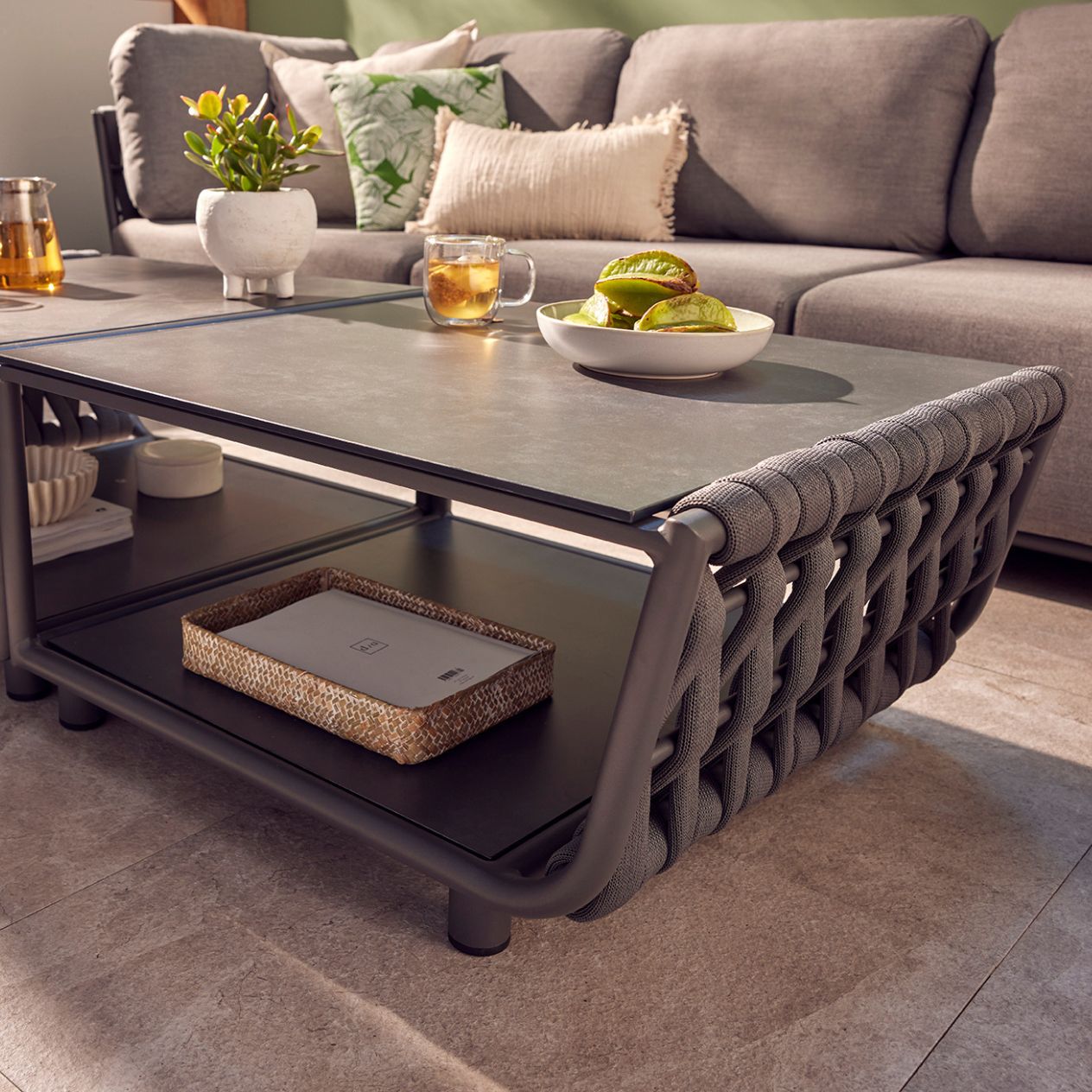 Orzone Rope Table Lawson Outdoor Rope Coffee Table 81 cm – Remarkable Outdoor Living