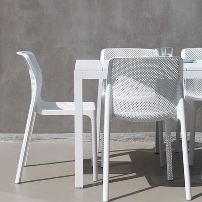 Vibrant Nardi Bit range of Italian-made outdoor chairs, crafted from high-quality fibreglass resin for outdoor furniture.