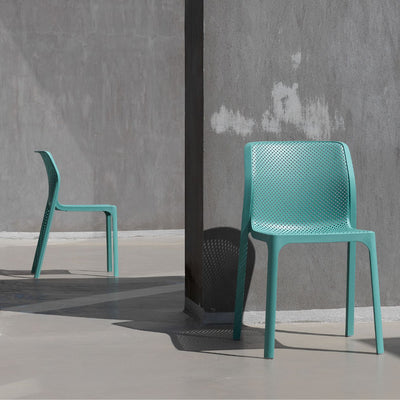 Vibrant Nardi Bit range of Italian-made outdoor chairs, crafted from high-quality fibreglass resin for outdoor furniture.