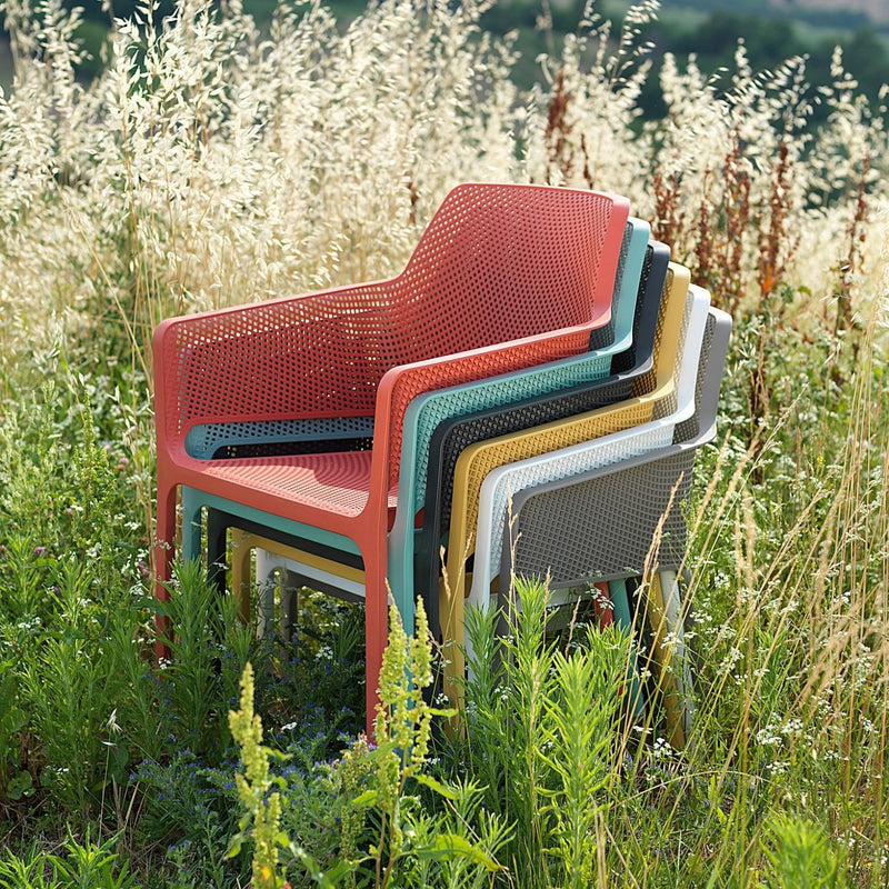 Zen Round Table Net Chair Outdoor Dining Setting