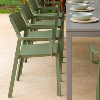 Trill chair by Nardi, a durable and lightweight outdoor furniture piece, available as outdoor chairs in various colours.