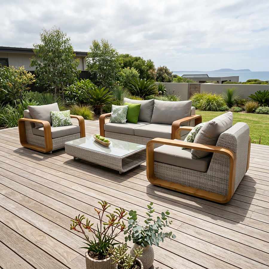 Rossland 4 Seater Outdoor Wicker Lounge