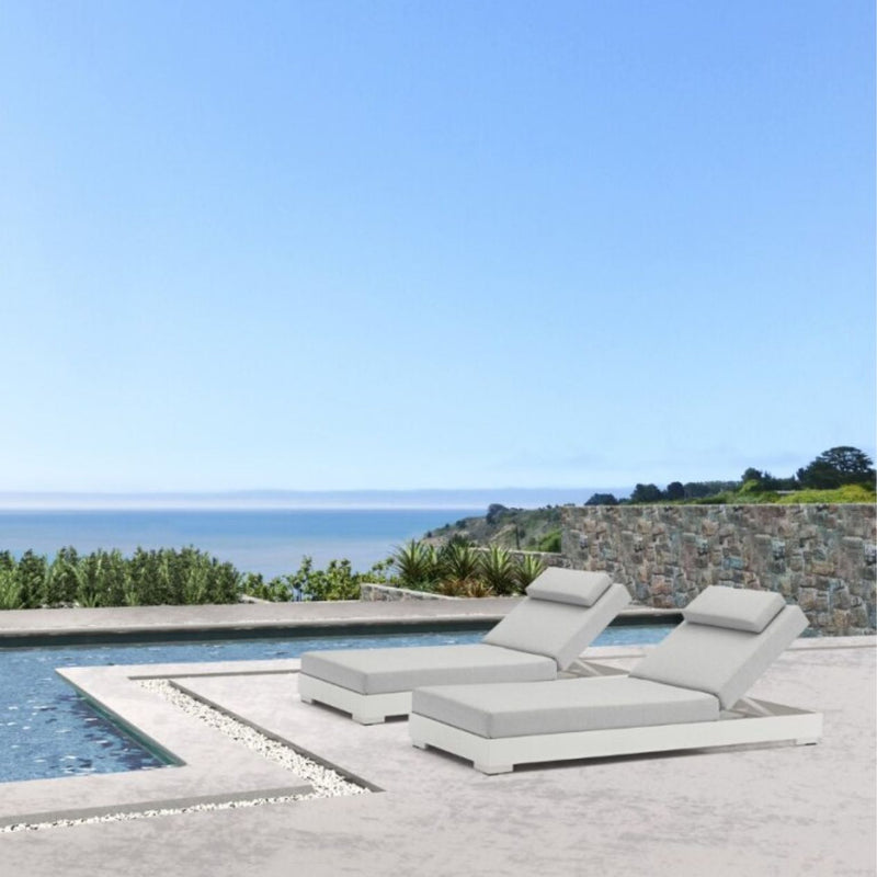 Two white and light-grey aluminium &