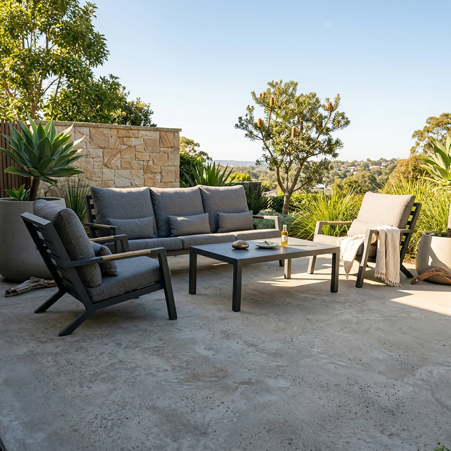Toronto 5 Seater Outdoor Aluminium Lounge