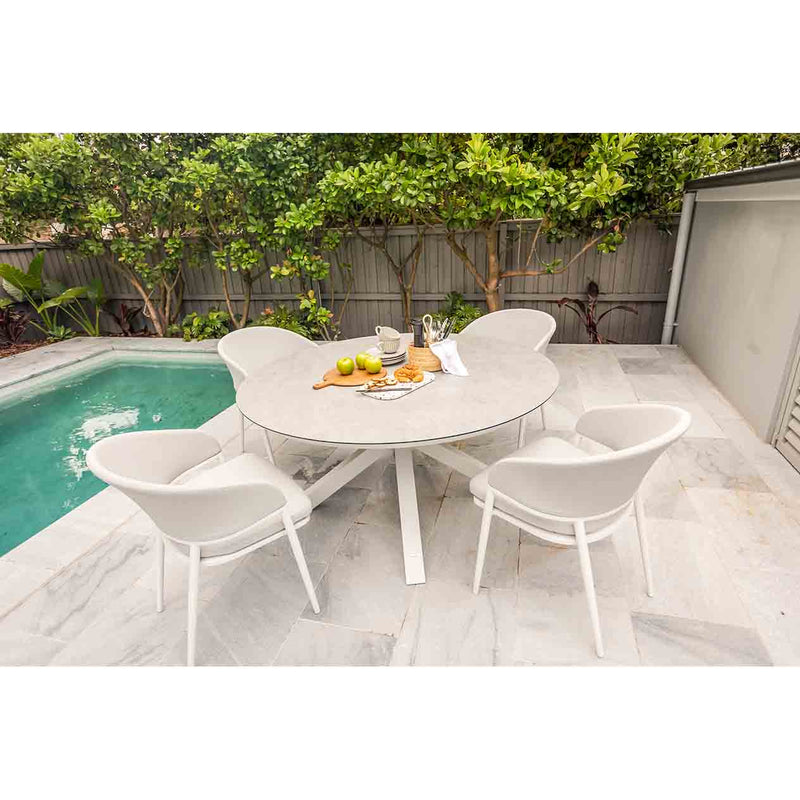 Trivento Table Medea Chair Outdoor Dining Setting 7PC