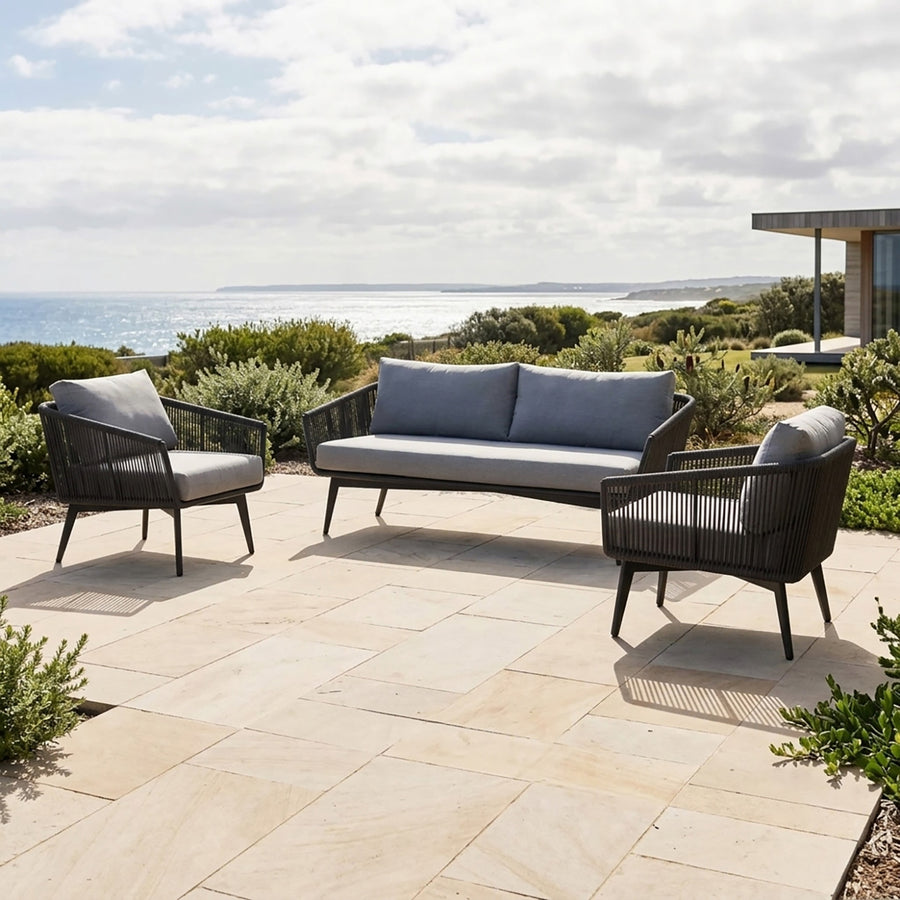 Truro 5 Seater Outdoor Rope Lounge Setting