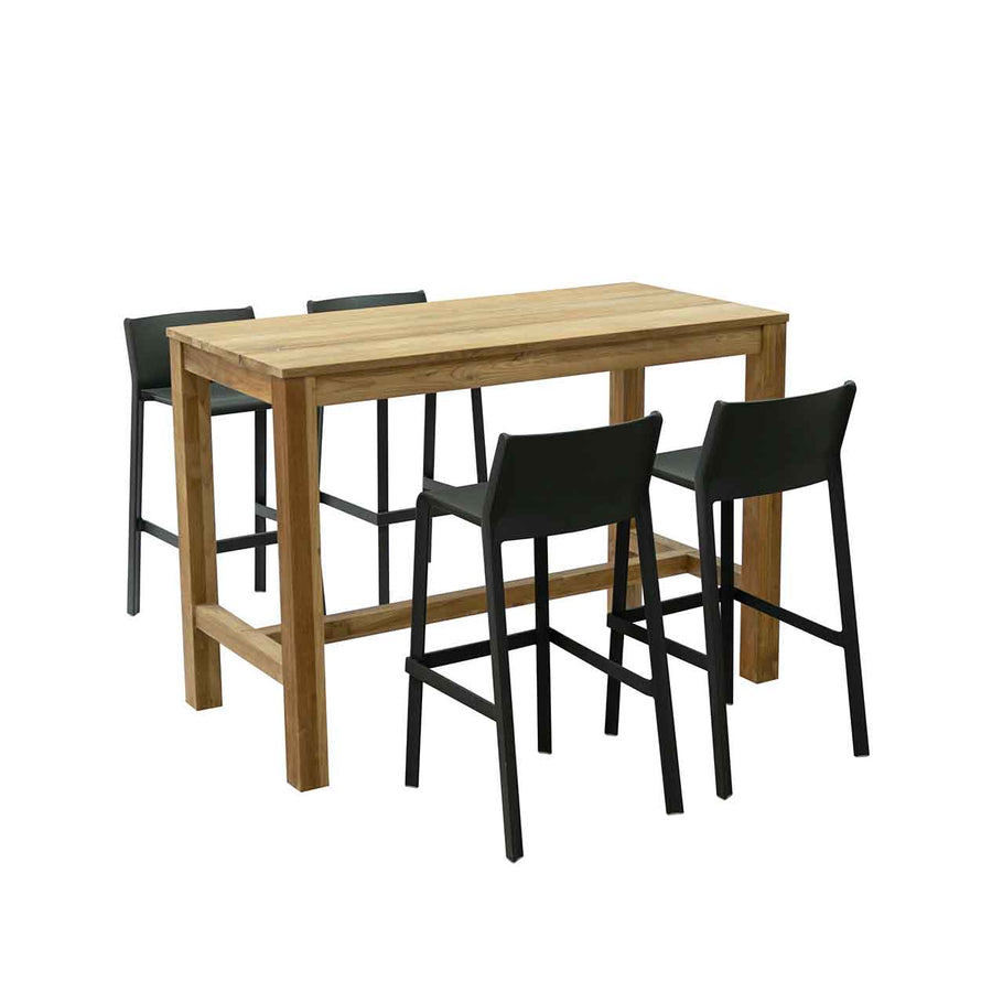 Miles Table Trill Stool Outdoor Bar Setting