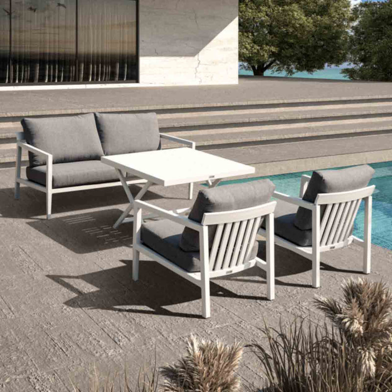 Bradford 4 Seater Outdoor Aluminium Lounge