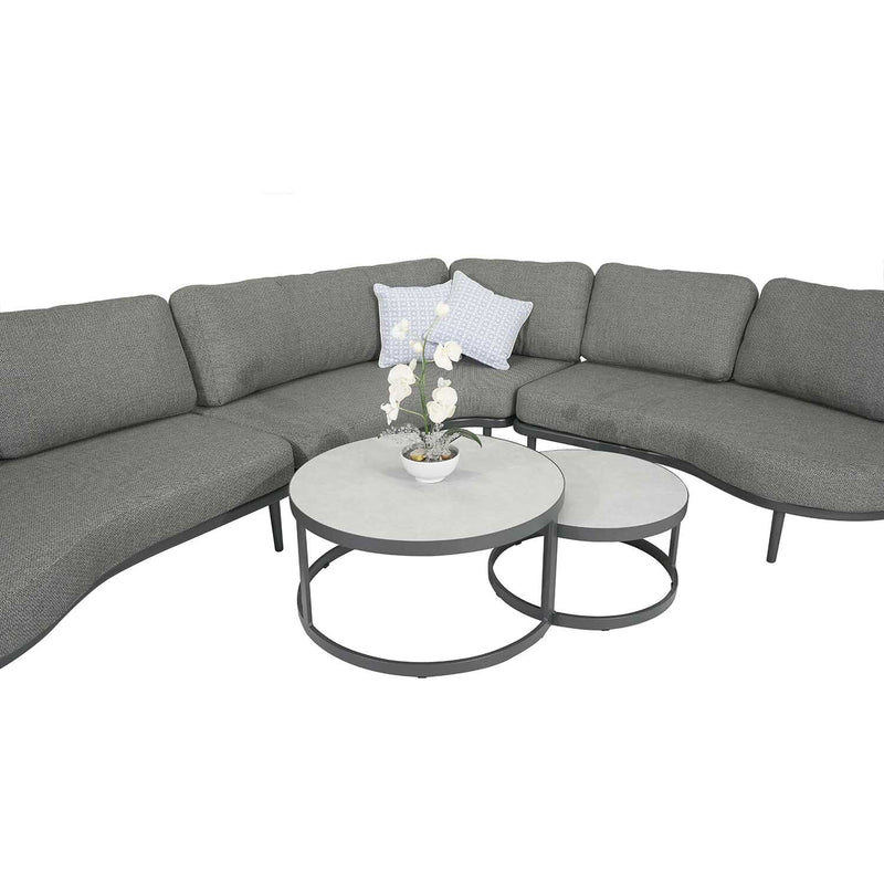 Aberdeen 5 Seater Aluminium Outdoor Lounge with Ancona Coffee Table
