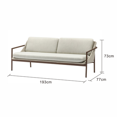Adeline Rope Outdoor 3 Seater Lounge