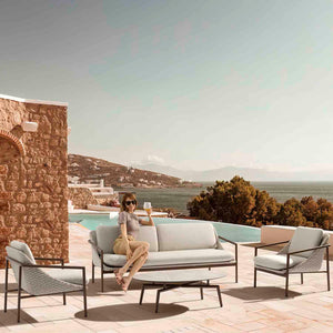 Adeline Rope Outdoor 5 Seater Lounge Setting with Coffee Table 114 cm
