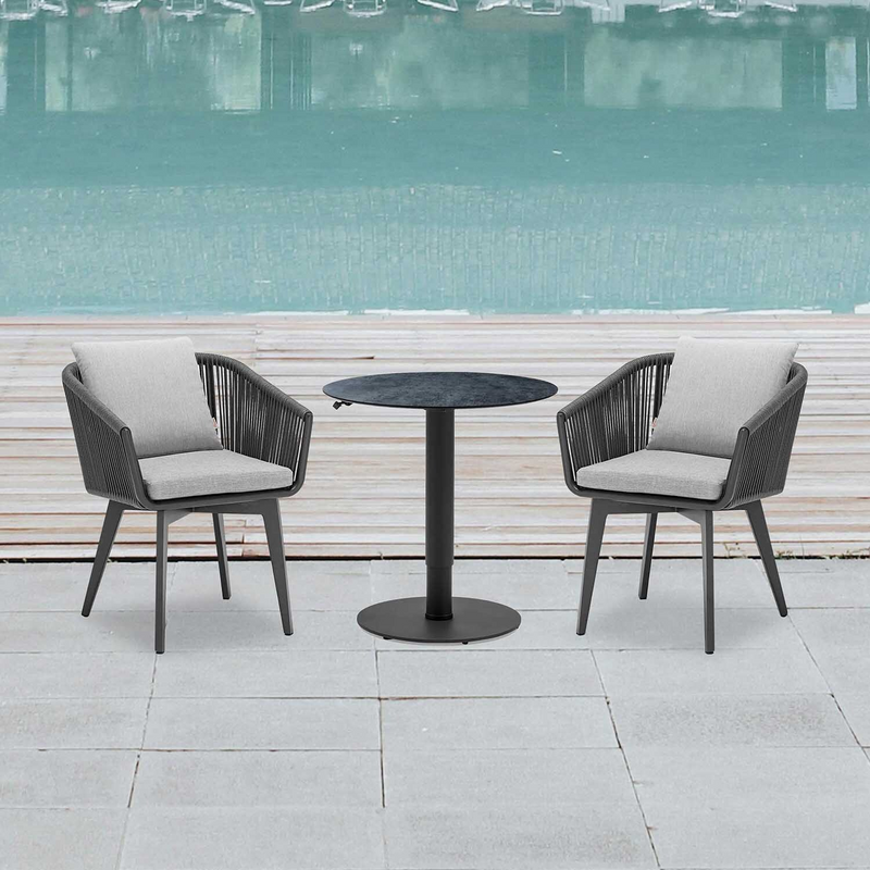Adeline 80 cm Table Truro Chair Outdoor Balcony Setting