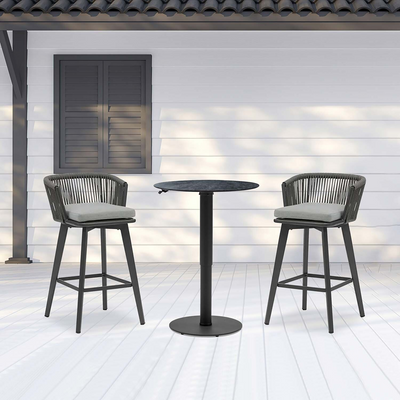 Adeline 80 cm Table Truro Stool Outdoor Bar Setting