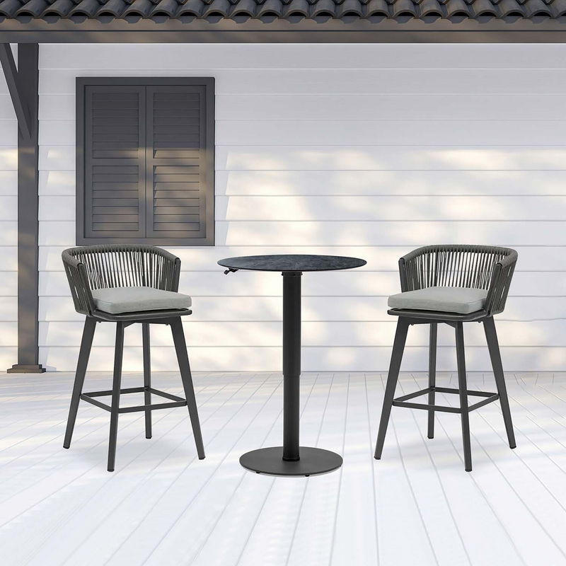 Adeline 80 cm Table Truro Stool Outdoor Bar Setting