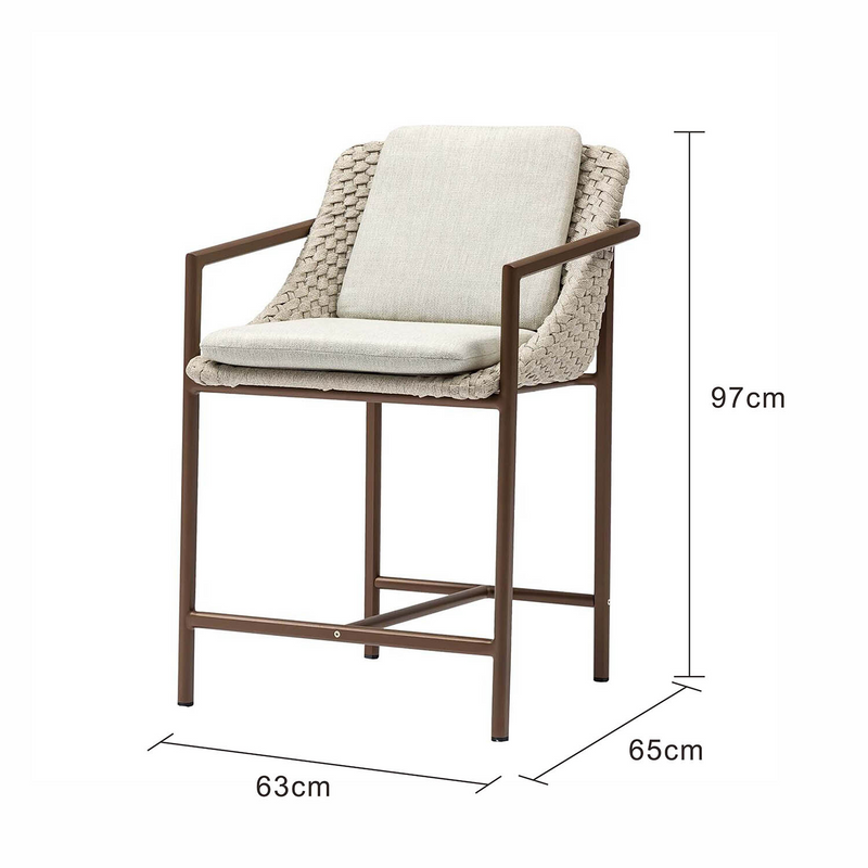 Adeline Rope Outdoor Bar Stool