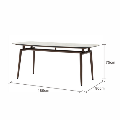Adeline Aluminium Outdoor Dining Table 180 cm