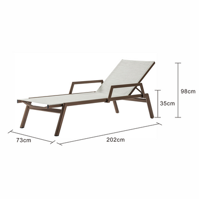 Adeline Aluminium Outdoor Sunlounger