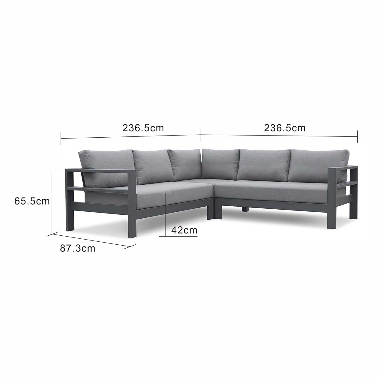 Albury 5 Seater Outdoor Aluminium Modular Lounge Remarkable Outdoor