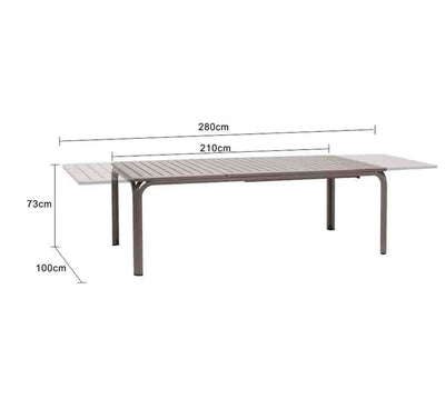 Nardi Alloro Resin Extension Dining Table 210/280 cm