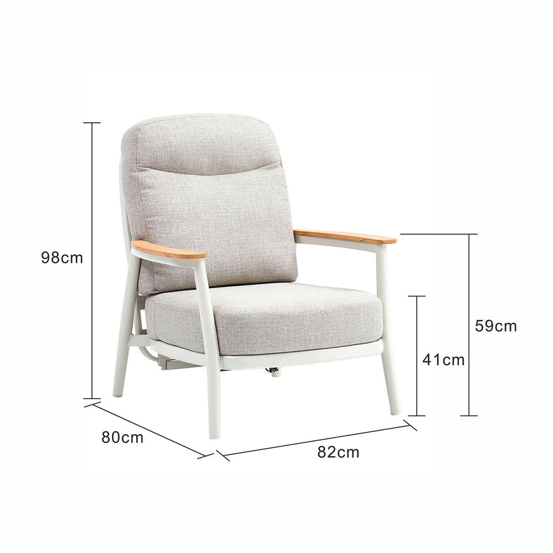 Anchorage Reclining Armchair Aluminium Outdoor Lounge