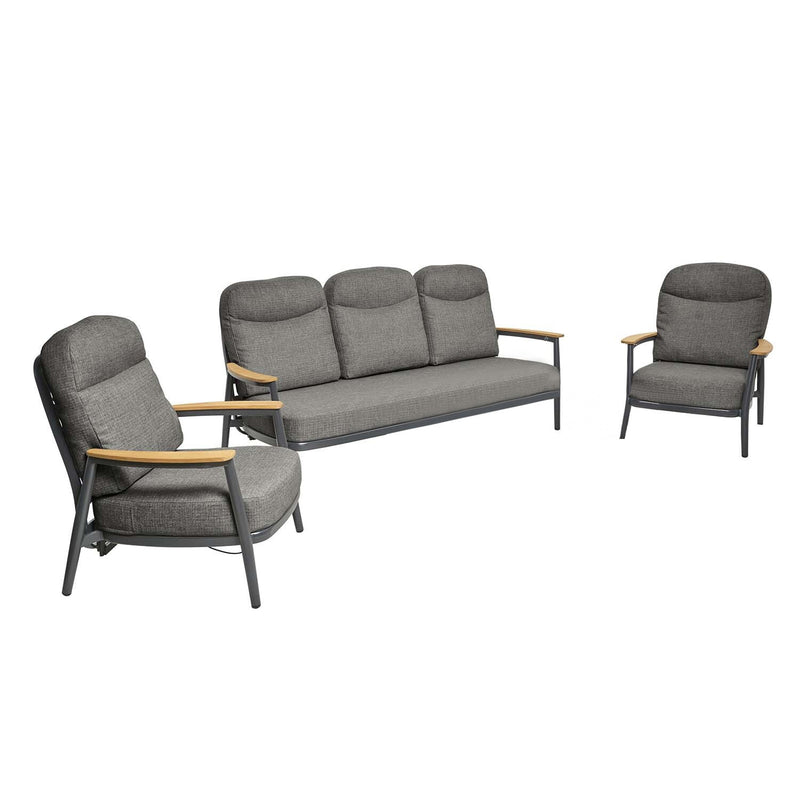 Anchorage 5 Seater Outdoor Aluminium Recliner Lounge