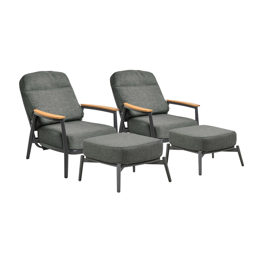 Anchorage Aluminium Outdoor 4 PCS Balcony Setting