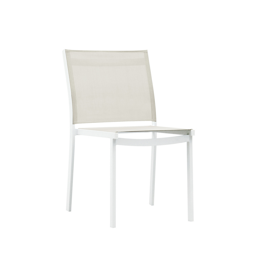 April Outdoor Aluminium Armless Dining Chair