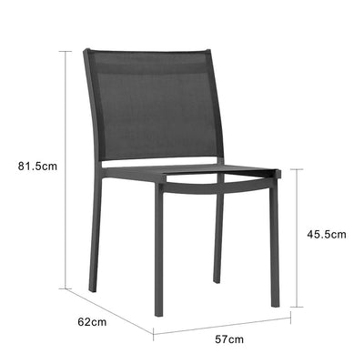 April Outdoor Aluminium Armless Dining Chair
