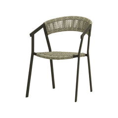 Brown Auto wicker outdoor chair, perfect for alfresco furniture setups, displayed on a plain white background, viewed from a front angle.