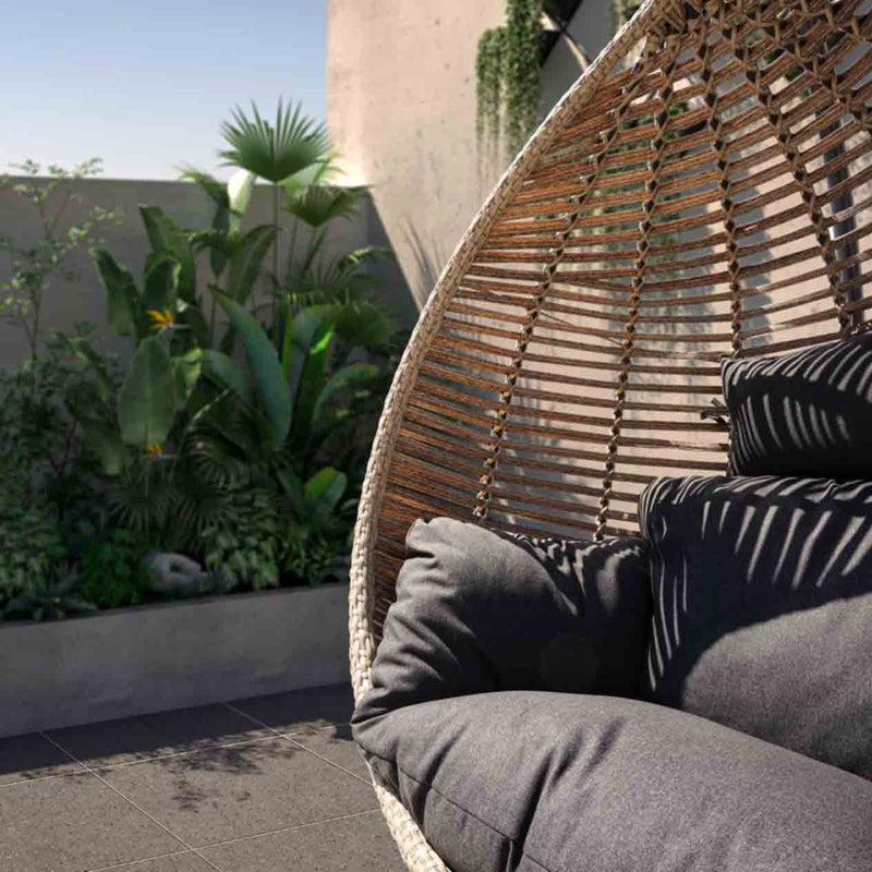 Bari Outdoor Wicker Hanging Egg Chair