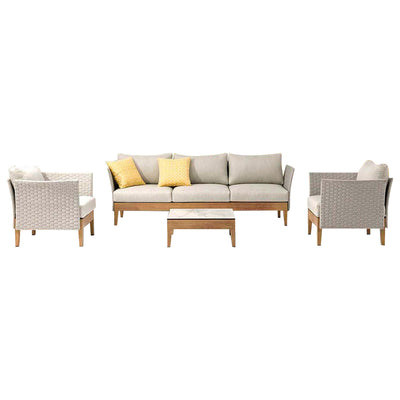 Belfast 5 Seater Rope Outdoor Lounge with Coffee Table