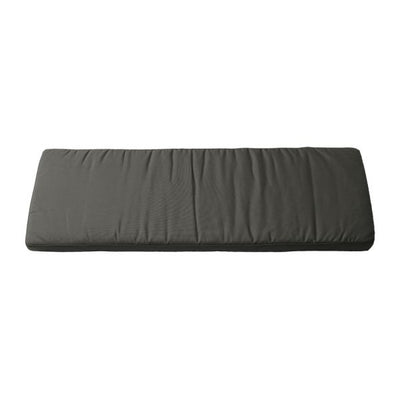 Rectangular 120 cm black UV-stabilised 'Zen' outdoor bench cushion displayed on a plain white background, viewed from a top-down angle.
