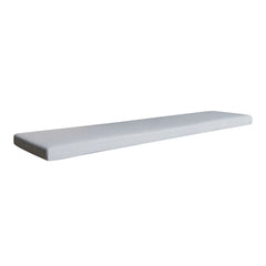 Rectangular 160 cm white UV-stabilised 'Zen' outdoor bench cushion displayed on a plain white background, viewed from a front angle.