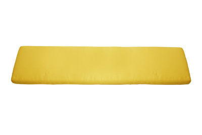 Rectangular 160 cm yellow UV-stabilised 'Zen' outdoor bench cushion displayed on a plain white background, viewed from the front.