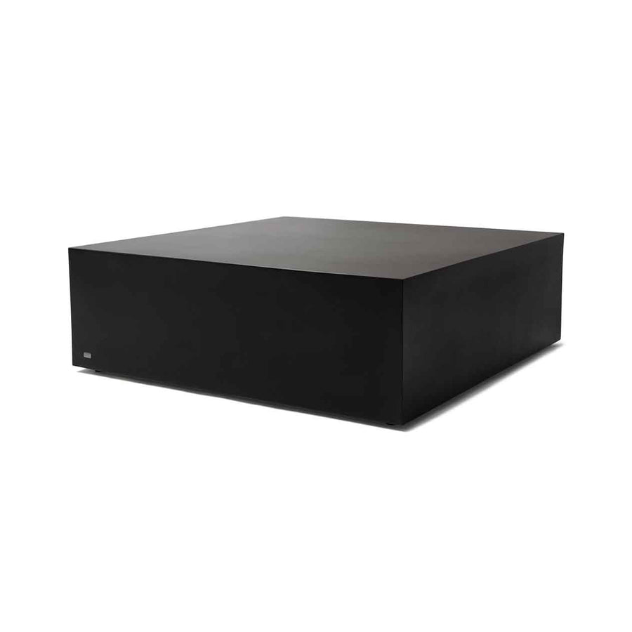 100 cm square-shaped outdoor concrete coffee table in black. This is one of the many concrete table options from our &