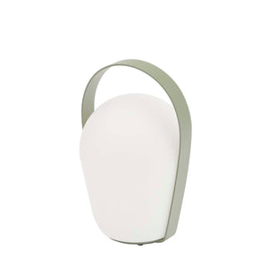 The green low chic aluminium 'Bobby' outdoor lamp is displayed on a plain white background, viewed from a front angle.