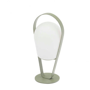 The green mid-high chic aluminium 'Bobby' outdoor lamp is displayed on a plain white background, viewed from a front angle.