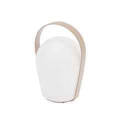 The beige low chic aluminium 'Bobby' outdoor lamp is displayed on a plain white background, viewed from a front angle.