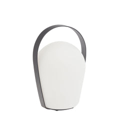The charcoal-grey low chic aluminium 'Bobby' outdoor lamp is displayed on a plain white background, viewed from a front angle.