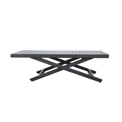 Bradford pop-up coffee table in charcoal, ideal for outdoor furniture, made of durable Aluminium with a concrete table look.