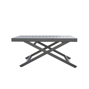 Bradford pop-up coffee table in charcoal, ideal for outdoor furniture, made of durable Aluminium with a concrete table look.