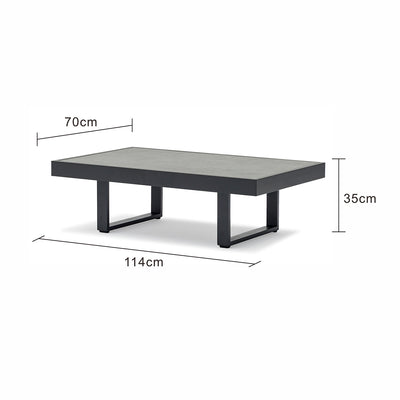 Breeze Aluminium Outdoor Coffee Table 114 cm