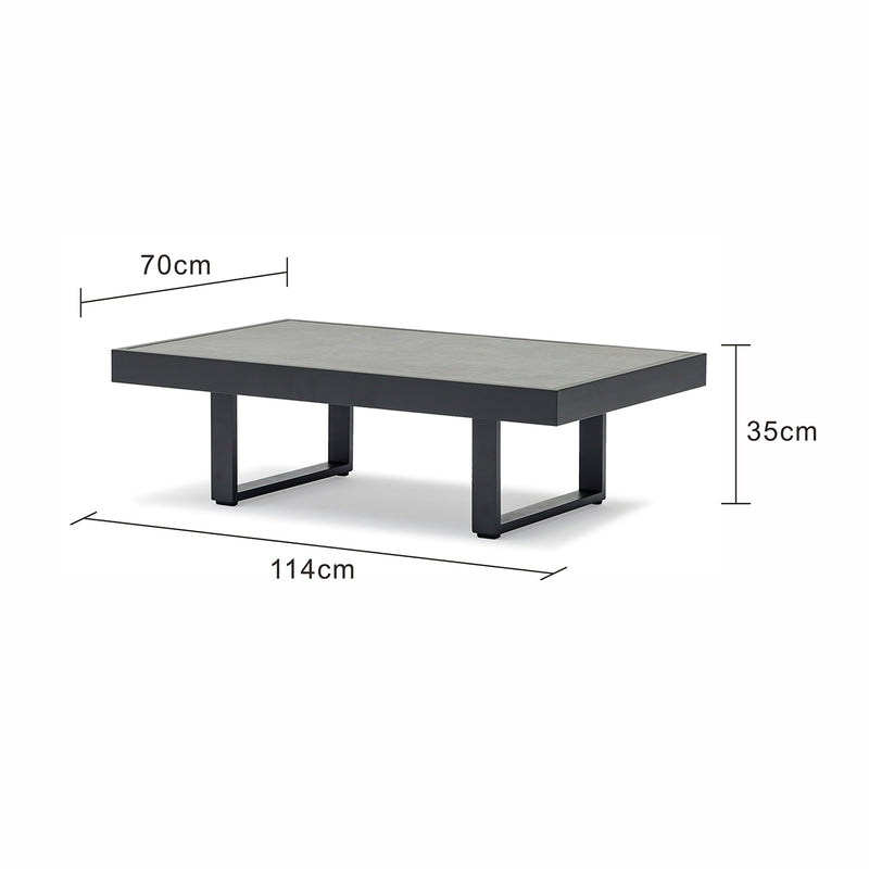 Breeze Aluminium Outdoor Coffee Table 114 cm