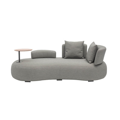 Bubble 2 Seater Outdoor Aluminium Upholstered Lounge with Right Side Table